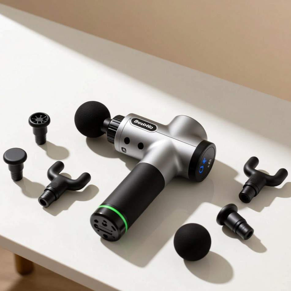Internal view of percussive massage gun utilizing the custom 14500 2S1P battery pack