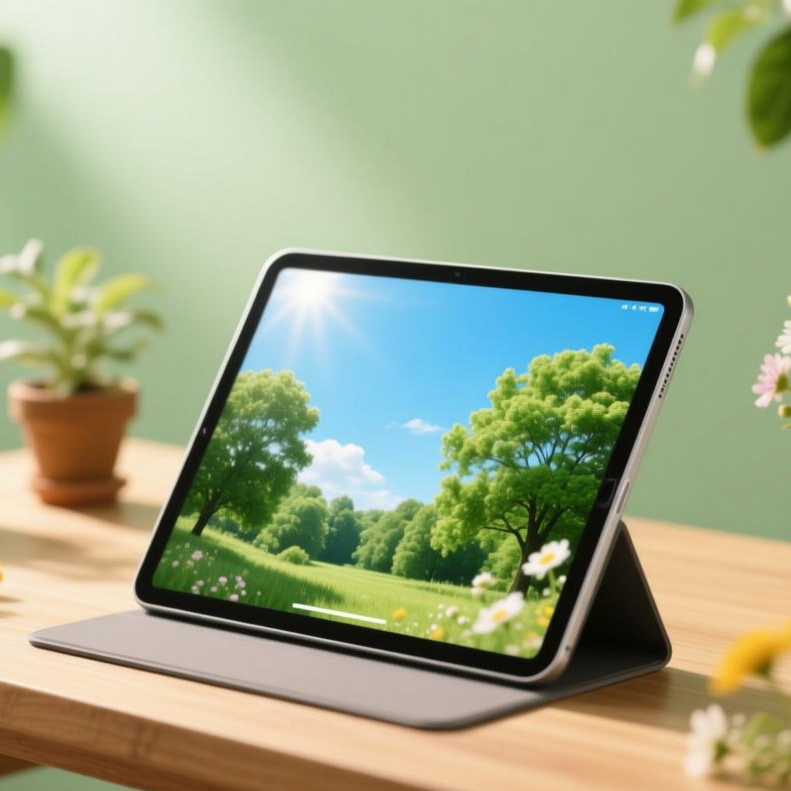 Side profile view showing the slim 3.0mm thickness of the 3080135 polymer lithium battery in a tablet