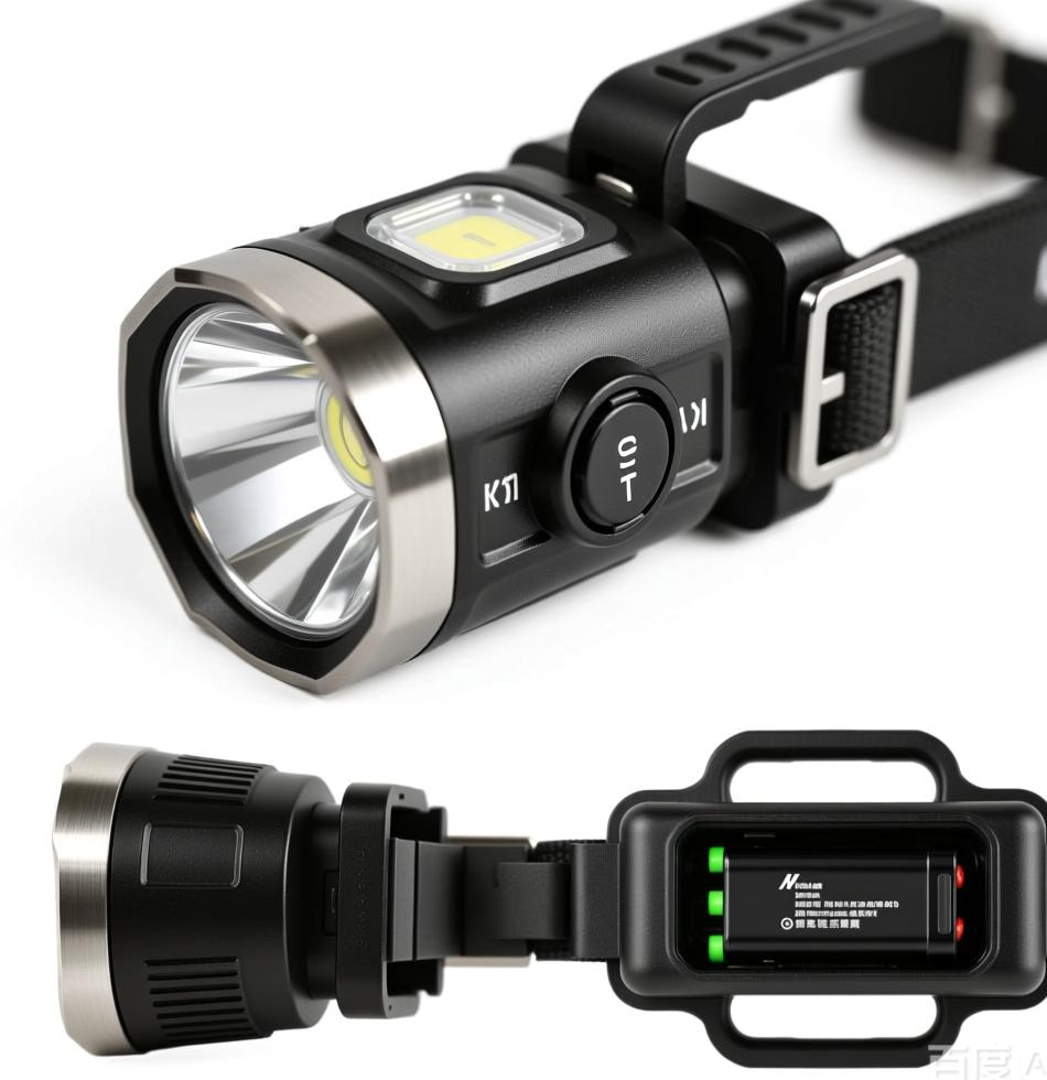 Compact rechargeable lipo battery integration for portable LED lighting devices
